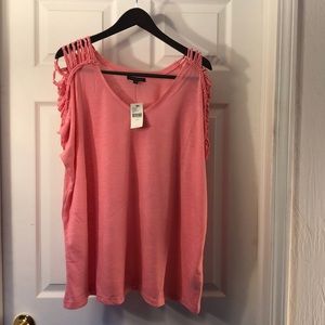 NEW: Pink 22/24 tee with sleeve detail